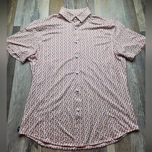 Mizzen+Main Men's Short Sleeve Buttin Down Small Trim Fit